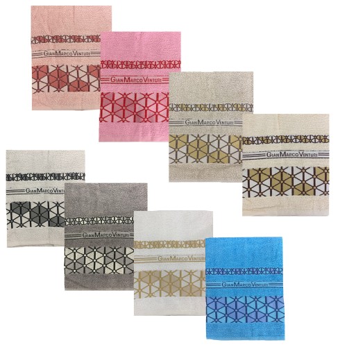 Set Asciugamani Gianmarco Venturi In Tinta Unita, 1+1 Viso + Ospite 0193 Set Asciugamani Gianmarco Venturi In Tinta Unita, 1+1 Viso + Ospite 0193